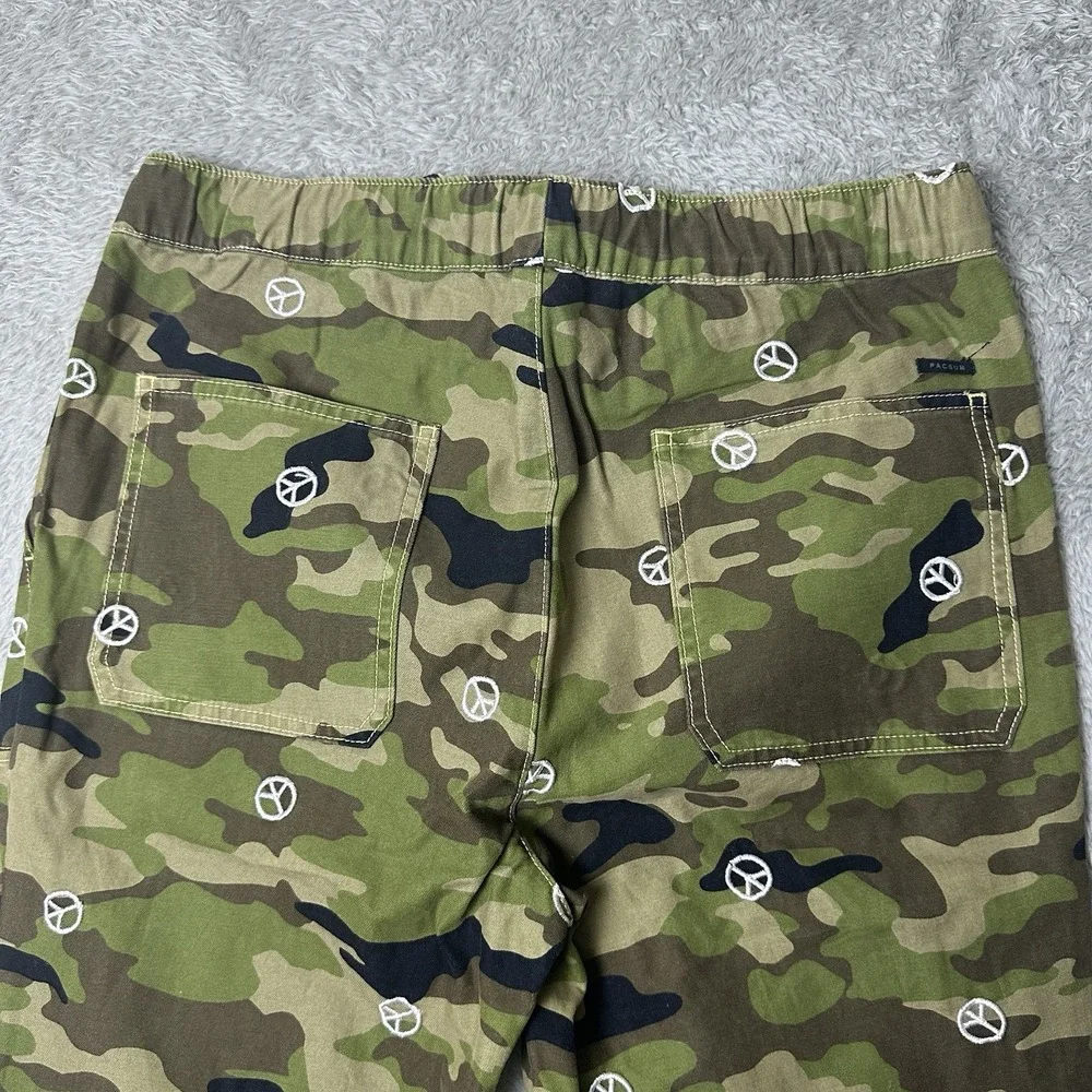 PacSun Men's Carpenter Camo Pants Peace Sign Embroidery Y2K Streetwear Skater‎ S